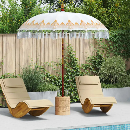 Parasol balinais crème - parasol,